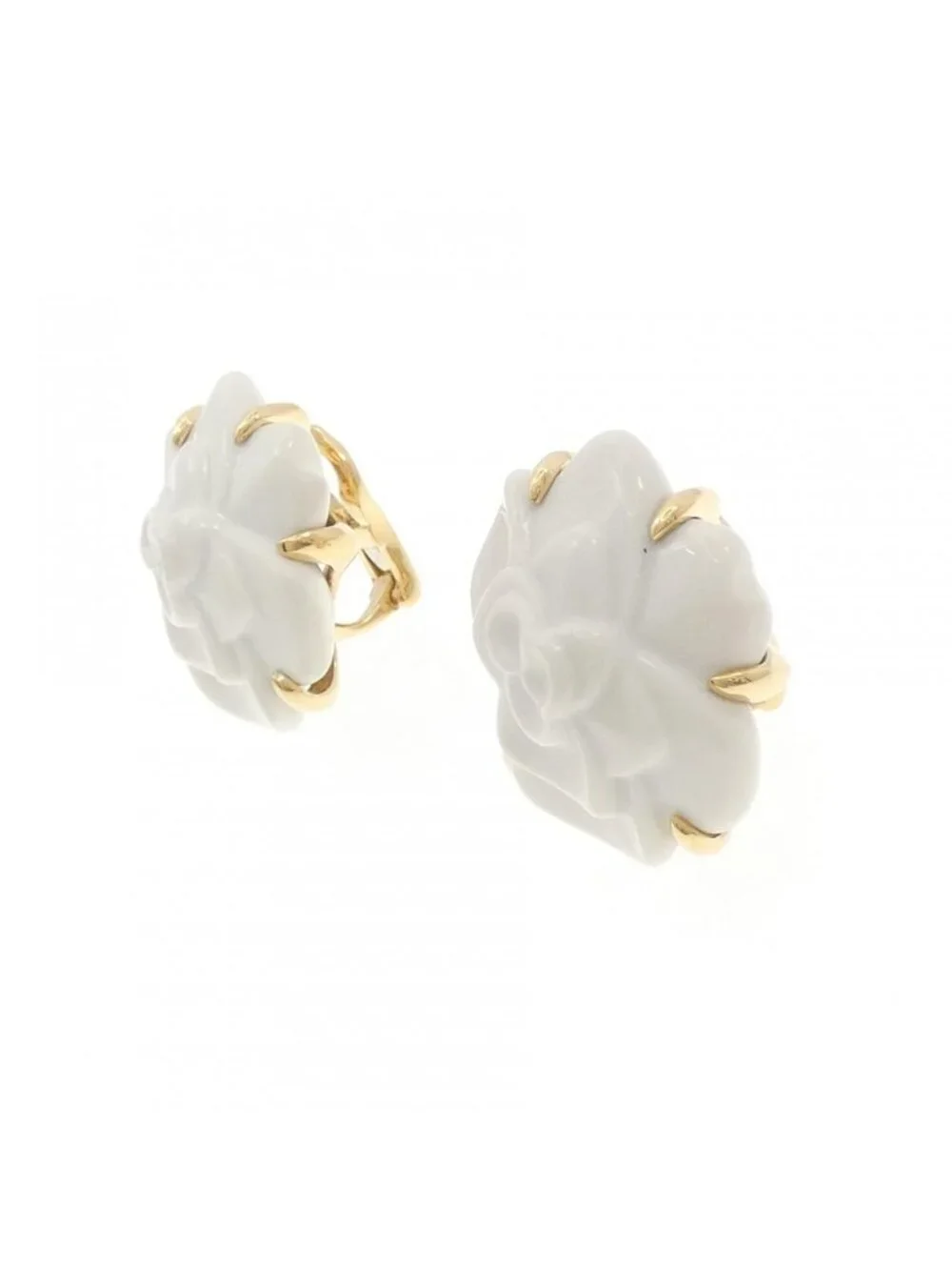 Chanel Camellia Large Earrings